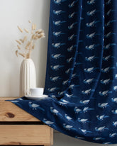 Bird Hand Block Printed Pure Cotton Curtains Online