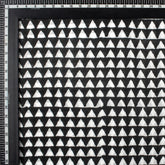 Black Geometrical Hand Block Print Fabric