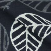 Black & White Cotton Hand Block Printed Fabric