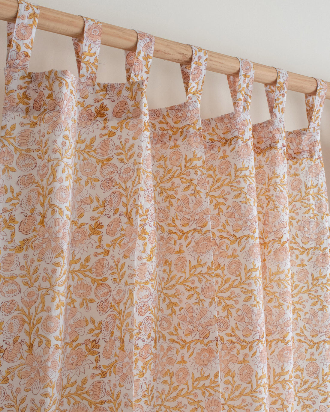 Block Floral Printed Curtians for Half Window