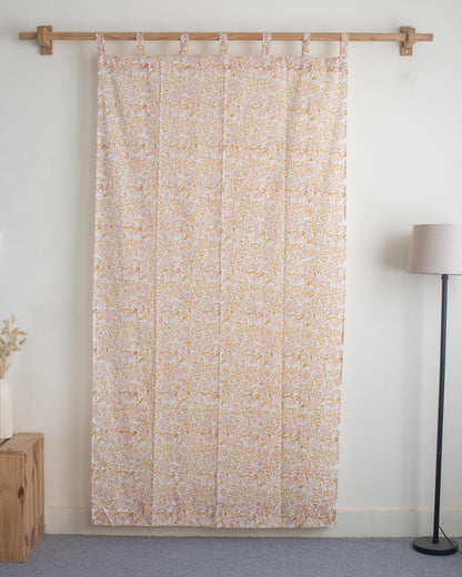 Block Floral Printed Curtians for Half Window