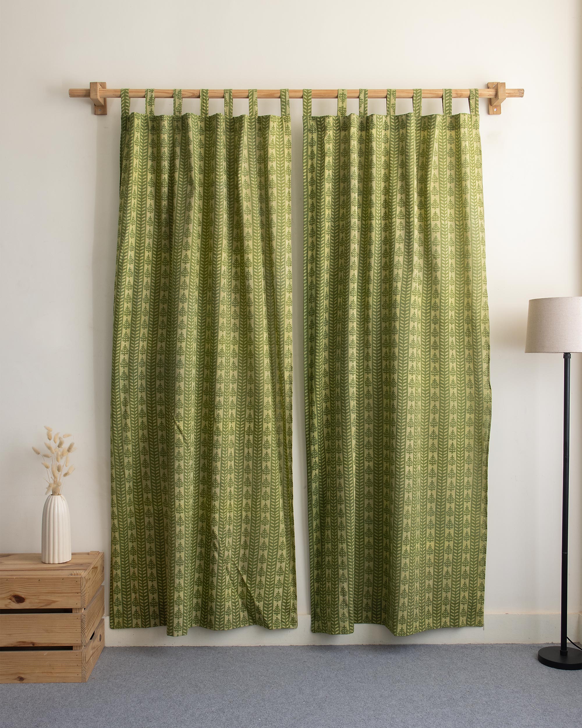 Block Hand Block Printed Cotton Window Curtains