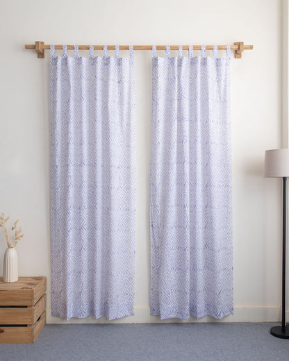 Block Print Cotton Curtains for Windows