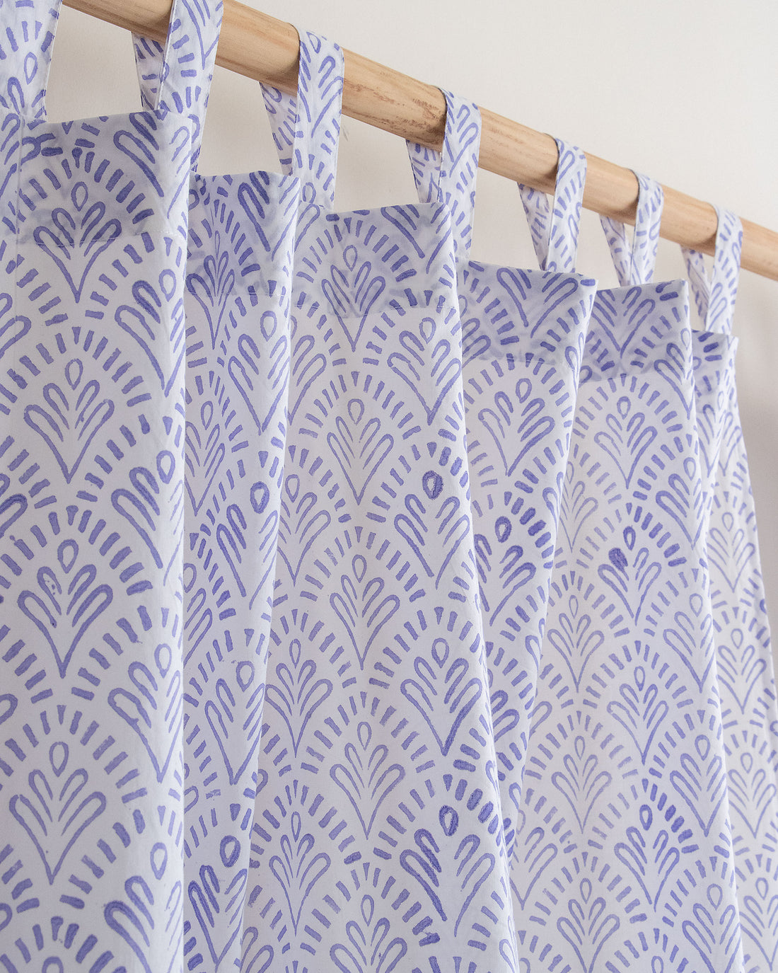 Block Print Cotton Curtains for Windows