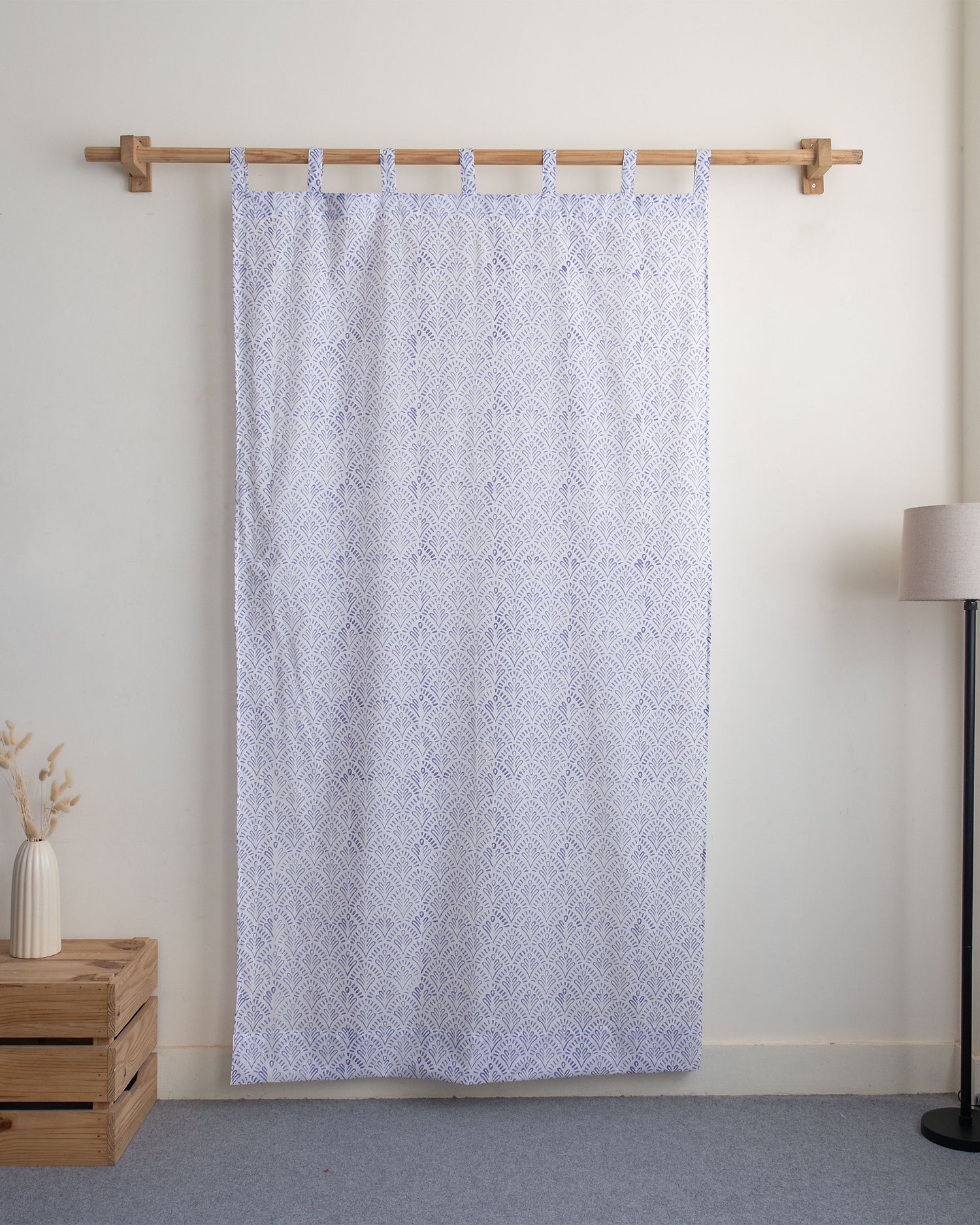 Block Print Cotton Curtains for Windows