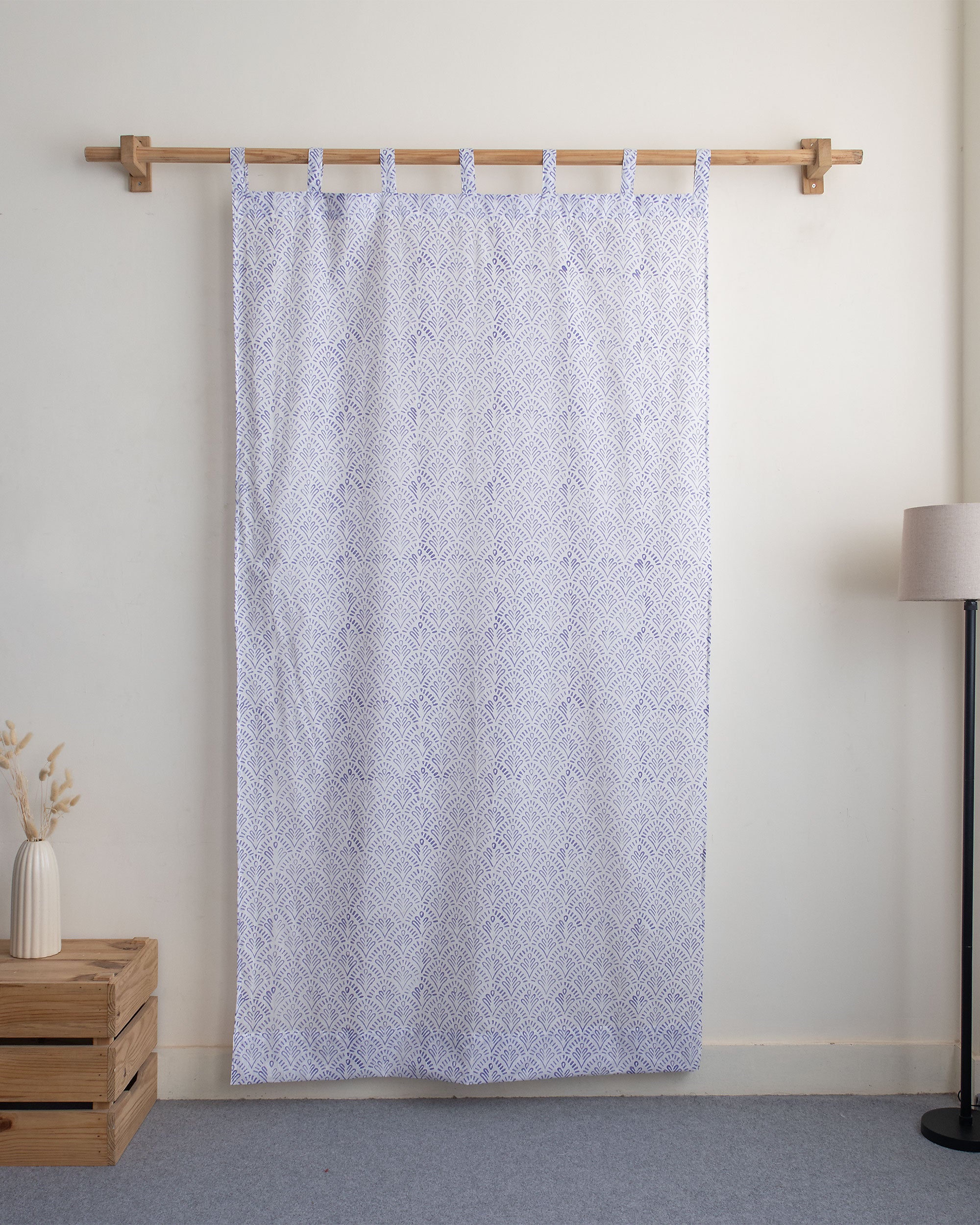 Block Print Cotton Curtains for Windows