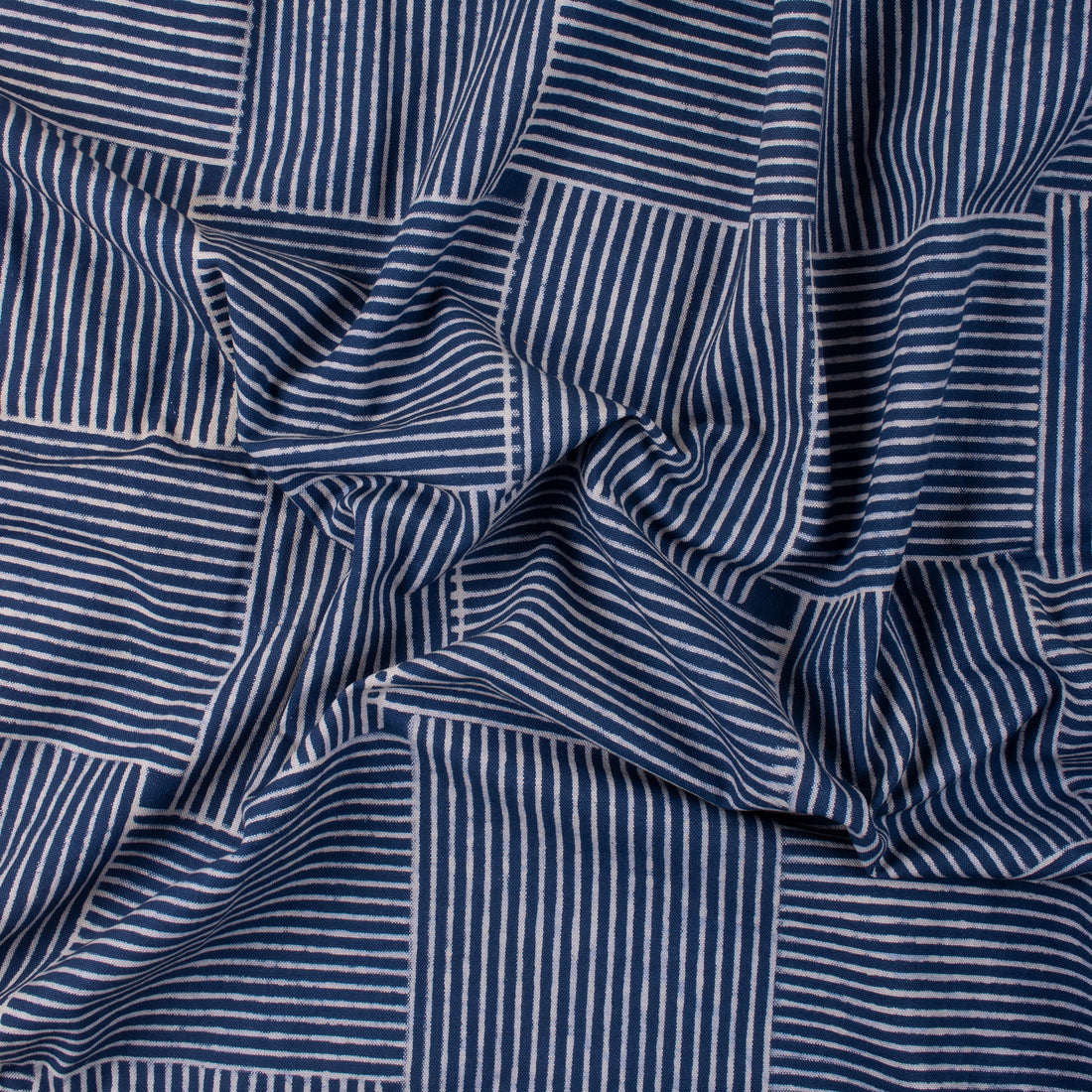 Block Print Indigo Blue Patchwork Fabric