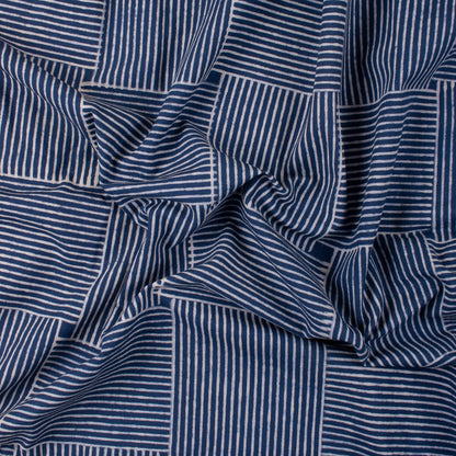 Block Print Indigo Blue Patchwork Fabric