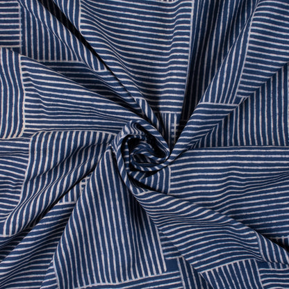 Block Print Indigo Blue Patchwork Fabric