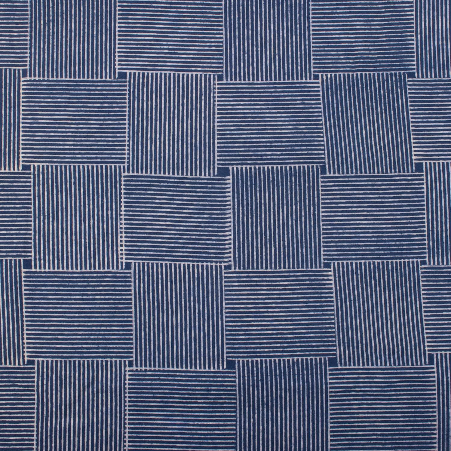 Block Print Indigo Blue Patchwork Fabric