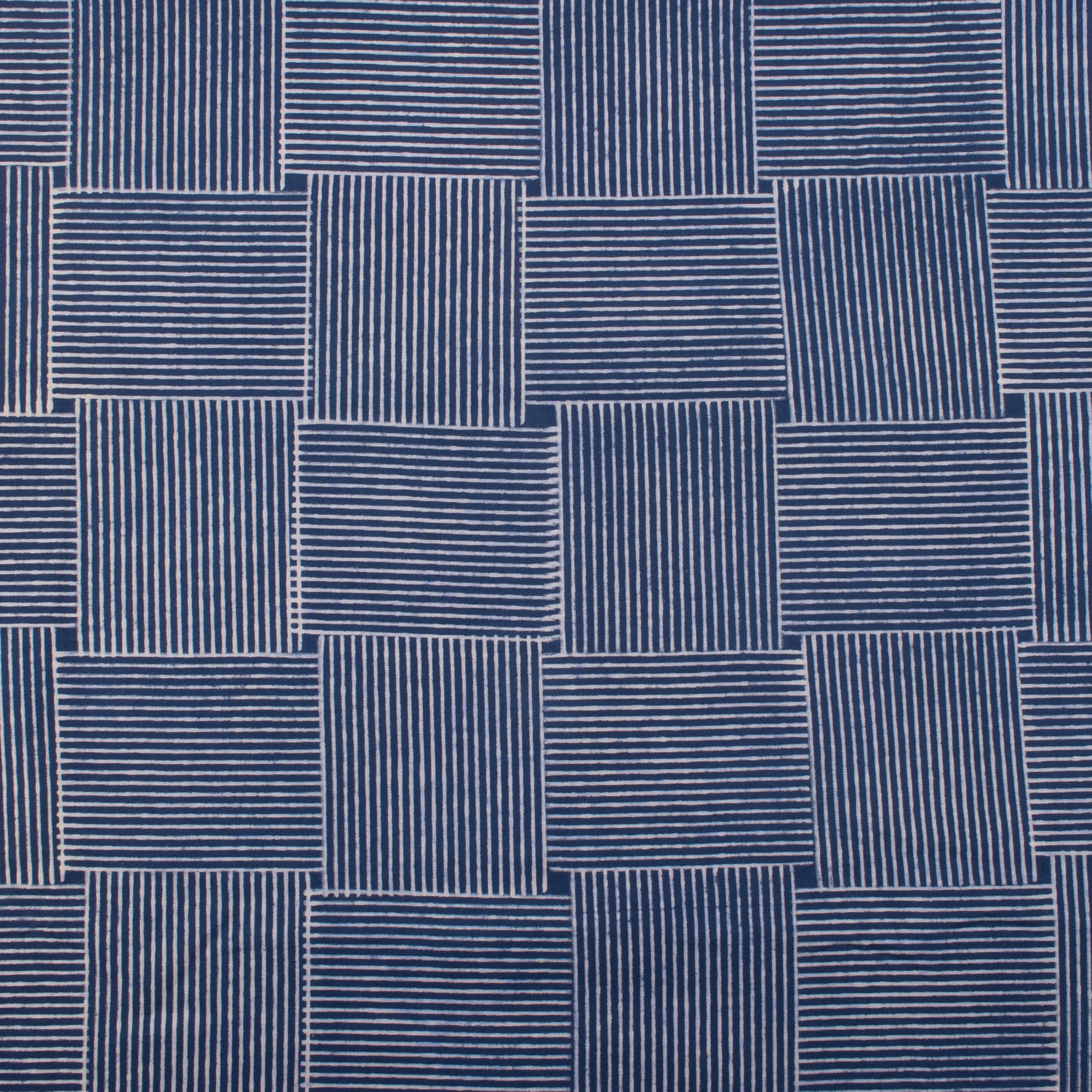 Block Print Indigo Blue Patchwork Fabric