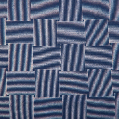 Block Print Indigo Blue Patchwork Fabric