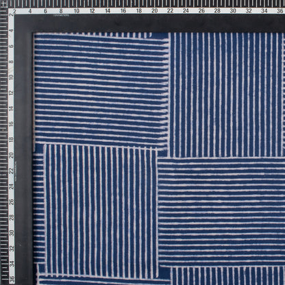 Block Print Indigo Blue Patchwork Fabric