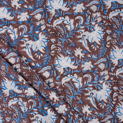 Block Print Organic Natural Cotton Fabric