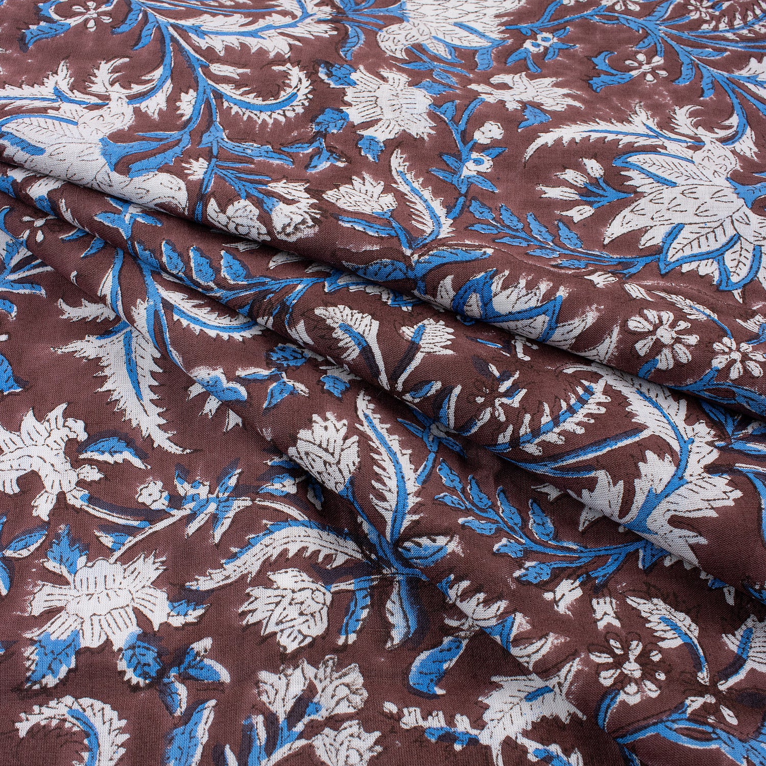 Block Print Organic Natural Cotton Fabric