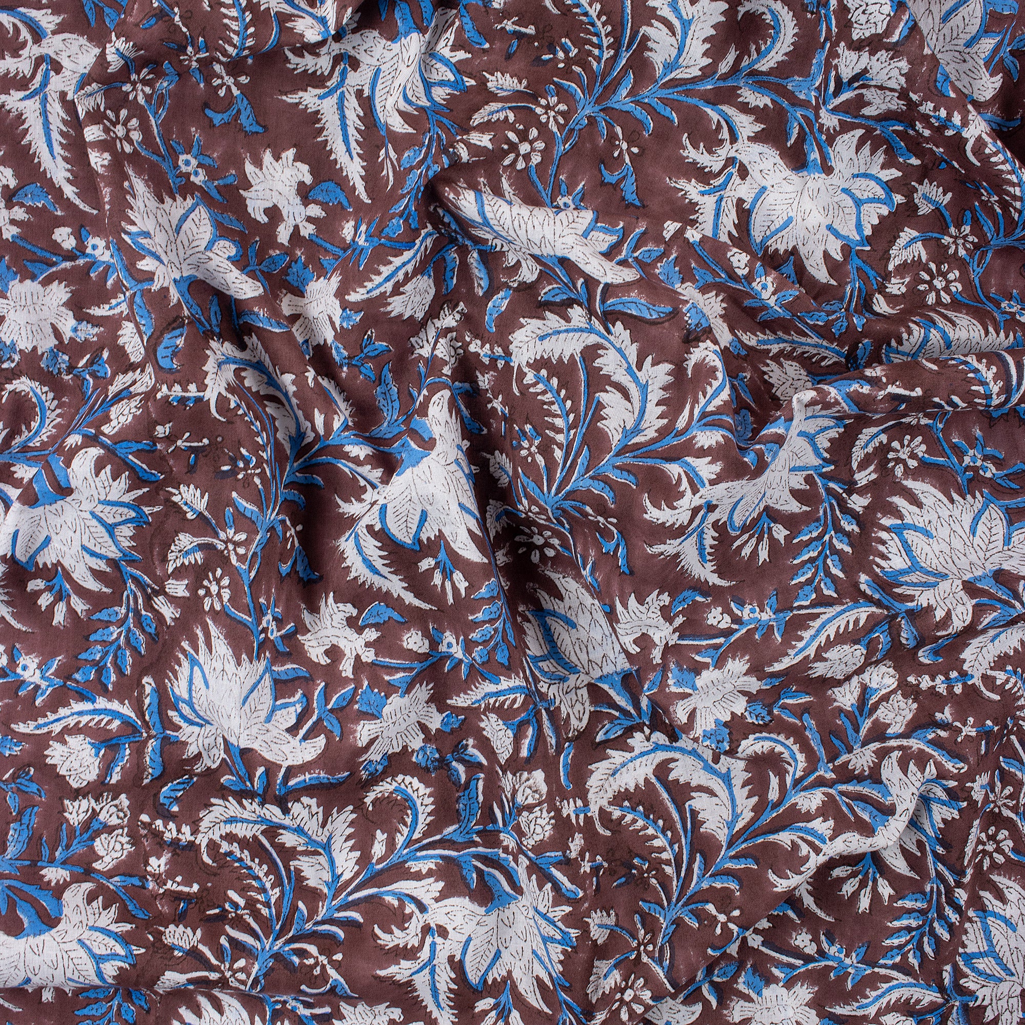 Block Print Organic Natural Cotton Fabric