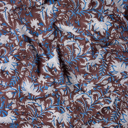Block Print Organic Natural Cotton Fabric