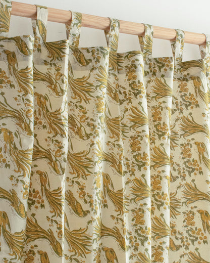 Block Printed Cotton Drapes for Living Room