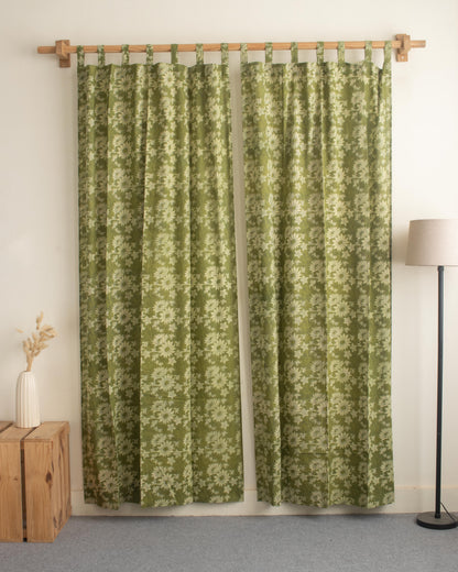 Block Printed Cotton Drapes for Living Room in India