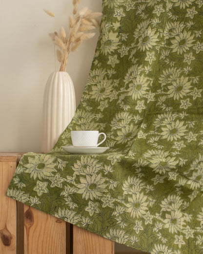 Block Printed Cotton Drapes for Living Room in India