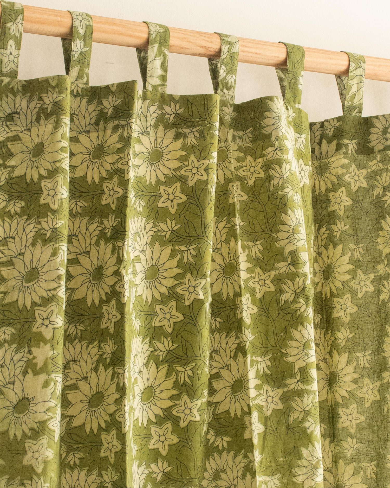 Block Printed Cotton Drapes for Living Room in India