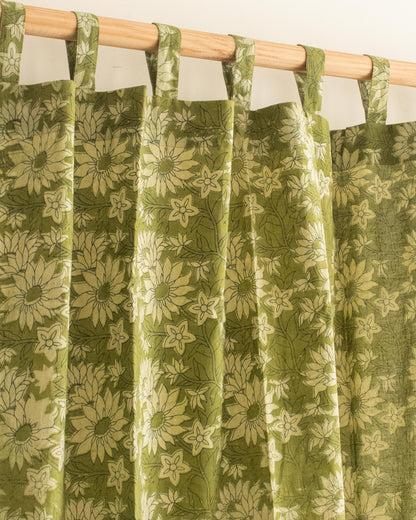 Block Printed Cotton Drapes for Living Room in India