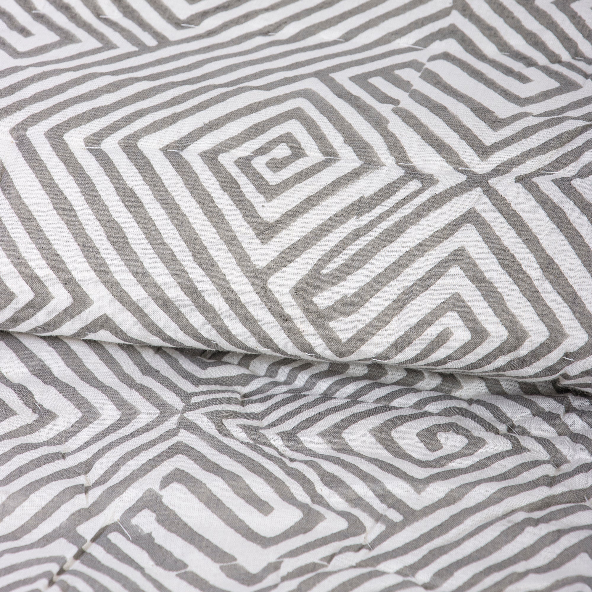 Block Printed Cotton Reversible Jaipuri Rajai with Pillow Cover