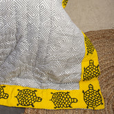 Block Printed Cotton Reversible Jaipuri Rajai with Pillow Cover