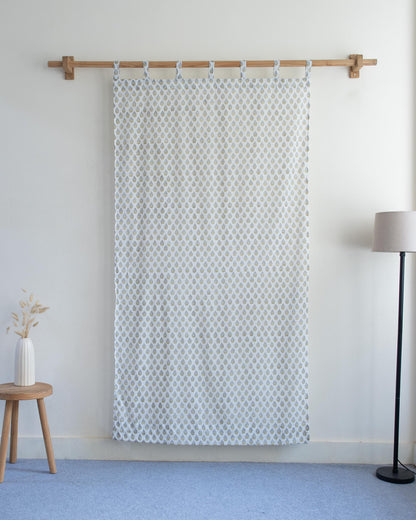 Block Printed Curtains Set for Bedroom in India