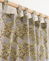 Block Printed Floral Curtains for Door