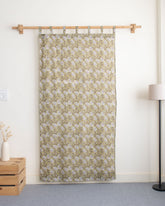 Block Printed Floral Curtains for Door