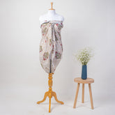 Block Printed Indian Cotton Red Boota Sarong For Ladies