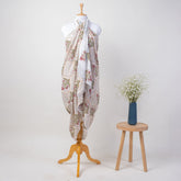 Block Printed Indian Cotton Red Boota Sarong For Ladies
