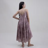 Block Printed Light Weighted Cotton Midi Dress