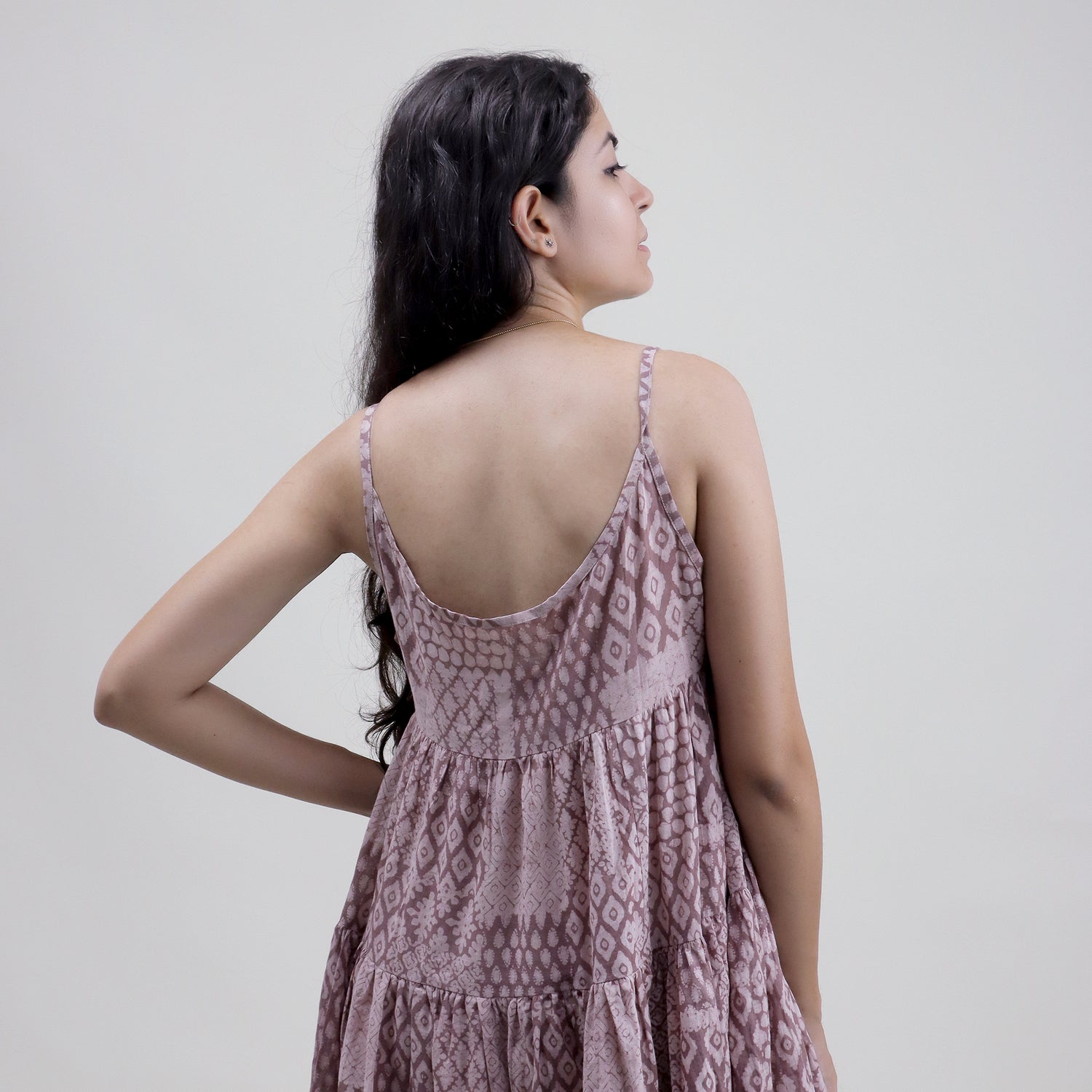 Block Printed Light Weighted Cotton Midi Dress