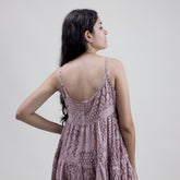 Block Printed Light Weighted Cotton Midi Dress