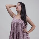 Block Printed Light Weighted Cotton Midi Dress
