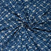 Block Printed Soft Cotton Indigo Fabric