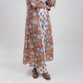 Block Printed Women Floral 3 Piece Shrug Set For Events