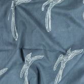 Blue Bird Dabu Hand Block Print Fabric