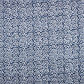 Blue Block Print Cotton Fabric By The Yard