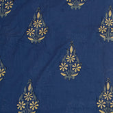 Blue Boota Hand Block Print Dabu Fabric