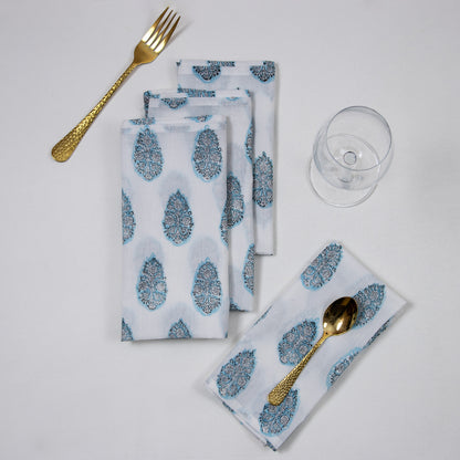 Blue Boota Hand Block Printed Cotton Napkins