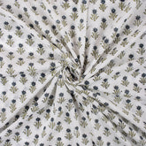 Blue Booti Block Print Fabric Cloth