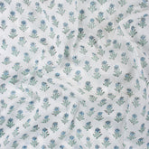 Blue Booti Block Printed Pure Cotton Indian Fabric