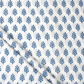 Blue Booti Floral Cotton Hand Block Print Fabric