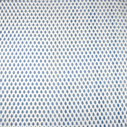 Blue Booti Floral Cotton Hand Block Print Fabric