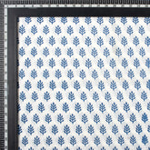 Blue Booti Floral Cotton Hand Block Print Fabric