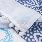 Blue Booti Hand Block Print Sarong For Women