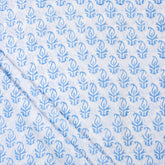 Blue Booti Indian Block Print Cotton Fabric Material